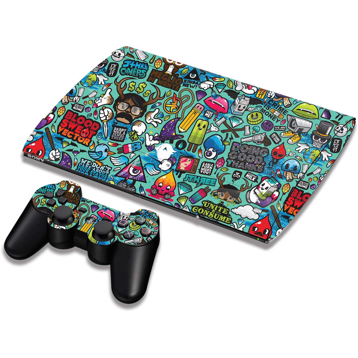 PS3 Super Slim Blood Vector